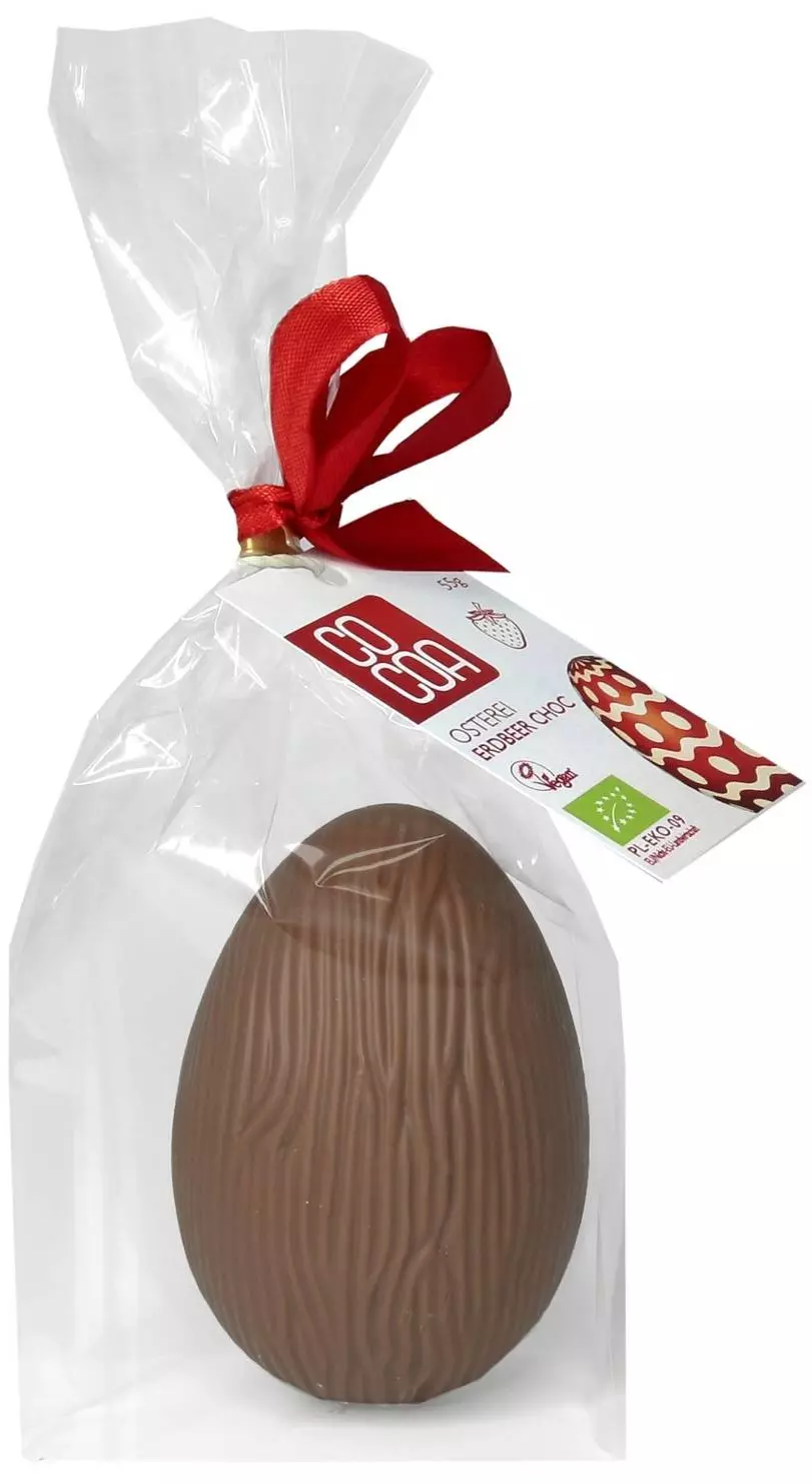 jajko z czekolady wege truskawkowe